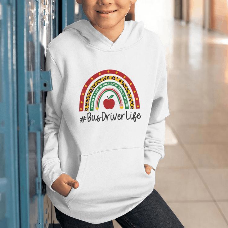 Bus Driver Rainbow Appreciation Day Hello Back To School Graphic Youth Hoodie Bus Driver Rainbow Appreciation Day Hello Back To School Graphic Youth Hoodie