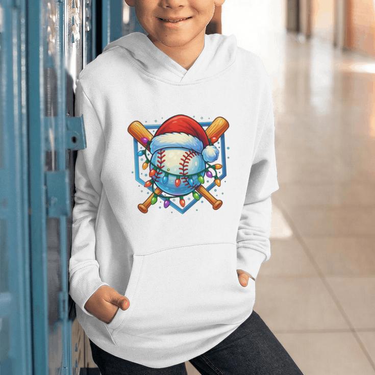 Christmas Baseball Drip For Boys Kids Ice Cream Drip Graphic Youth Hoodie