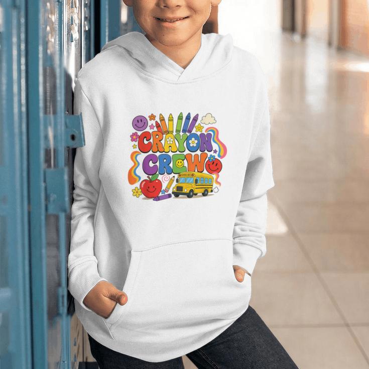 Crayon Crew Cute Back To School Vibes Student Graphic Youth Hoodie