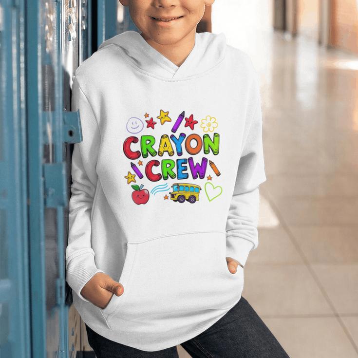 Crayon Crew Cute Back To School Graphic Youth Hoodie