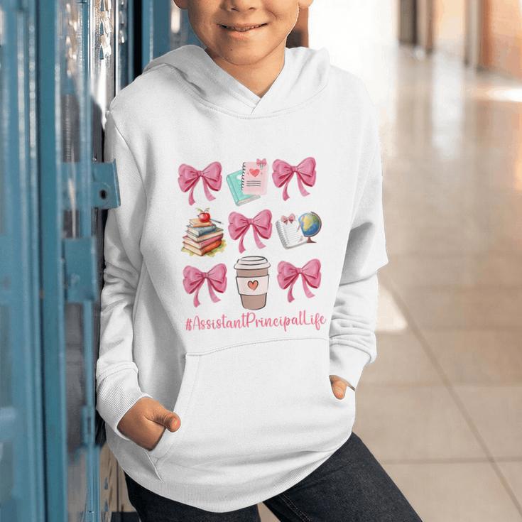 Cute Coquette Bows Assistant Principal Life Back To School Graphic Youth Hoodie Cute Coquette Bows Assistant Principal Life Back To School Graphic Youth Hoodie