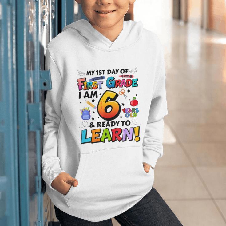 First 1st Grade First Day Of School Back To School Kids Graphic Youth Hoodie First 1st Grade First Day Of School Back To School Kids Graphic Youth Hoodie