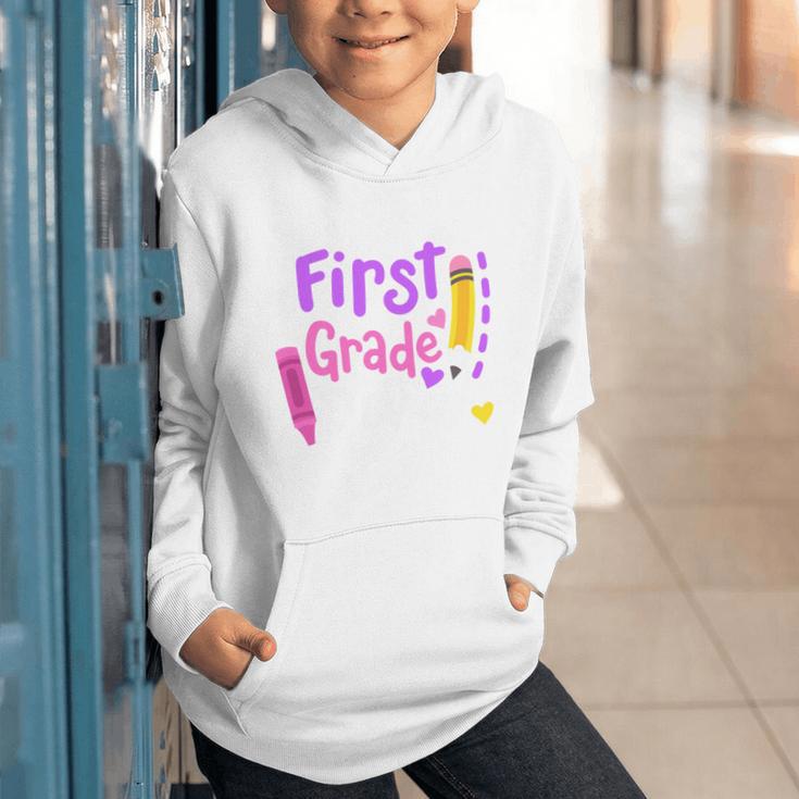 First Grade Diva Welcome Back To School 1st Grade Kids Performance Graphic Youth Hoodie