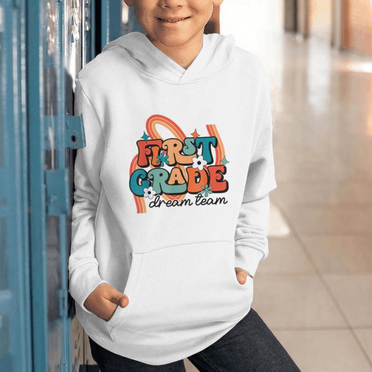 First Grade Dream Team First Day Of 1st Grade Back To School Graphic Youth Hoodie First Grade Dream Team First Day Of 1st Grade Back To School Graphic Youth Hoodie
