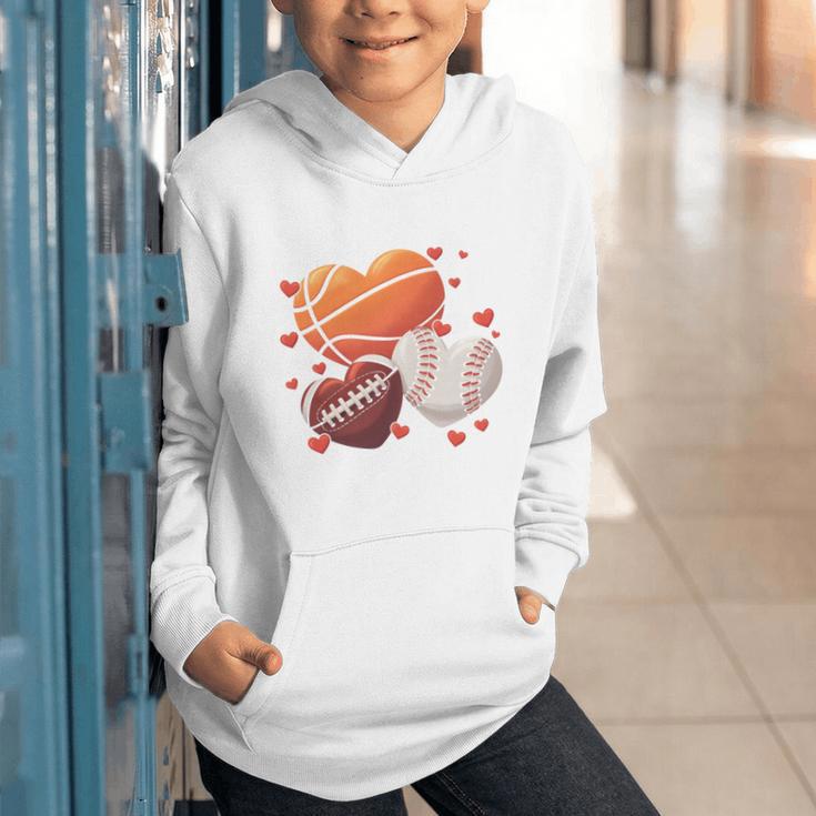 Football Basketball Baseball Heart Valentine Boys Men Kid Graphic Youth Hoodie Football Basketball Baseball Heart Valentine Boys Men Kid Graphic Youth Hoodie