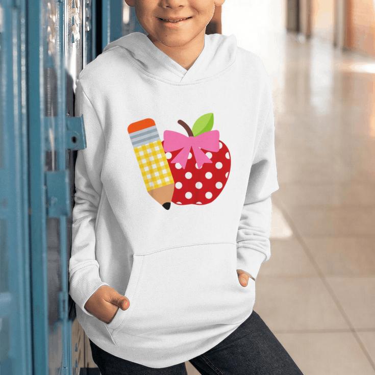 Girls Back To School Apple Toddler First Day Of Preschool Graphic Youth Hoodie