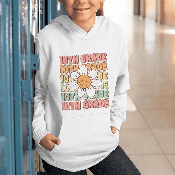Groovy 10th Grade Back To School First Day Of Tenth Grade Graphic Youth Hoodie Groovy 10th Grade Back To School First Day Of Tenth Grade Graphic Youth Hoodie