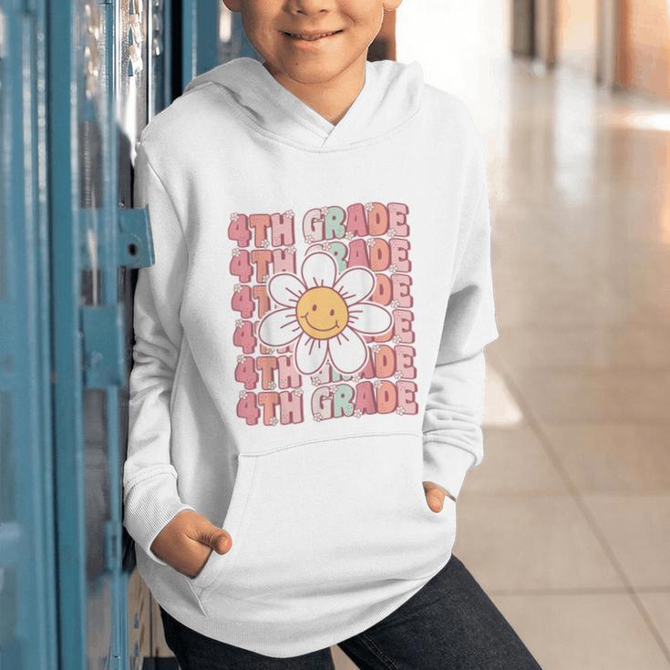 Groovy 4th Grade Back To School First Day Of Fourth Grade Graphic Youth Hoodie Groovy 4th Grade Back To School First Day Of Fourth Grade Graphic Youth Hoodie