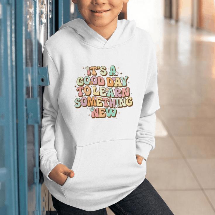 It's A Good Day To Learn Something New Retro Back To School Premium Tri-Blend Graphic Youth Hoodie It's A Good Day To Learn Something New Retro Back To School Premium Tri-Blend Graphic Youth Hoodie