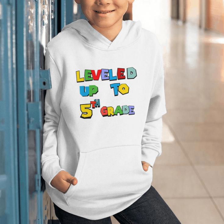 Leveled Up To 5th Grade Back To School Kids Boys Premium Tri-Blend Graphic Youth Hoodie Leveled Up To 5th Grade Back To School Kids Boys Premium Tri-Blend Graphic Youth Hoodie