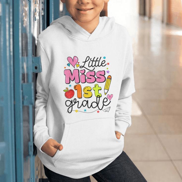 Little Miss 1st Grade Back To School Cute First Grade Girls Graphic Youth Hoodie Little Miss 1st Grade Back To School Cute First Grade Girls Graphic Youth Hoodie