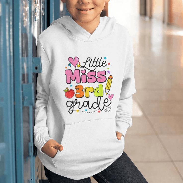 Little Miss 3rd Grade Back To School Cute Third Grade Girls Graphic Youth Hoodie