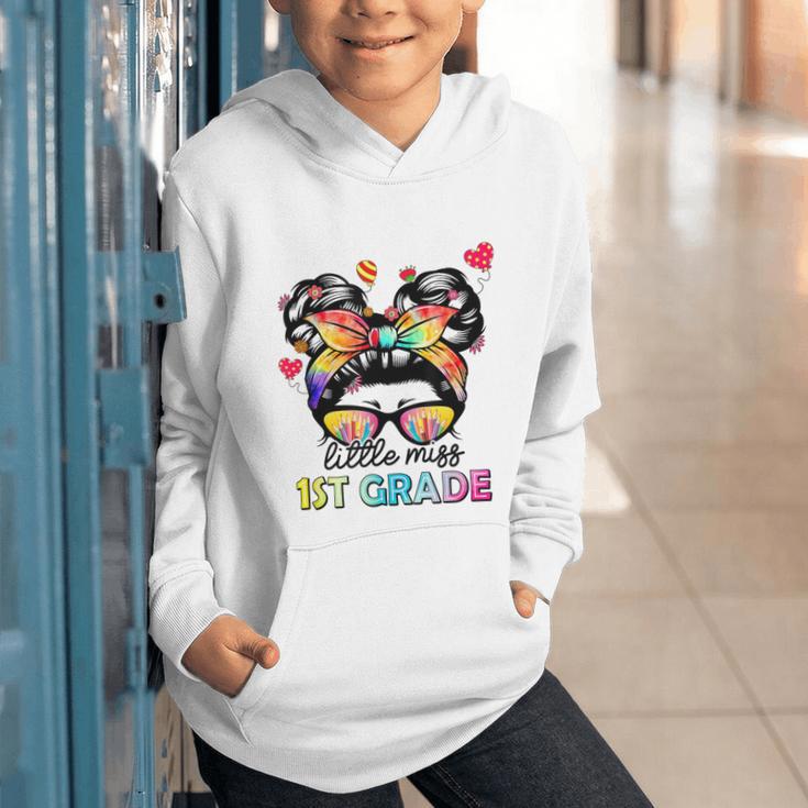 Little Miss First Grade Back To School 1st Grade Girls Graphic Youth Hoodie