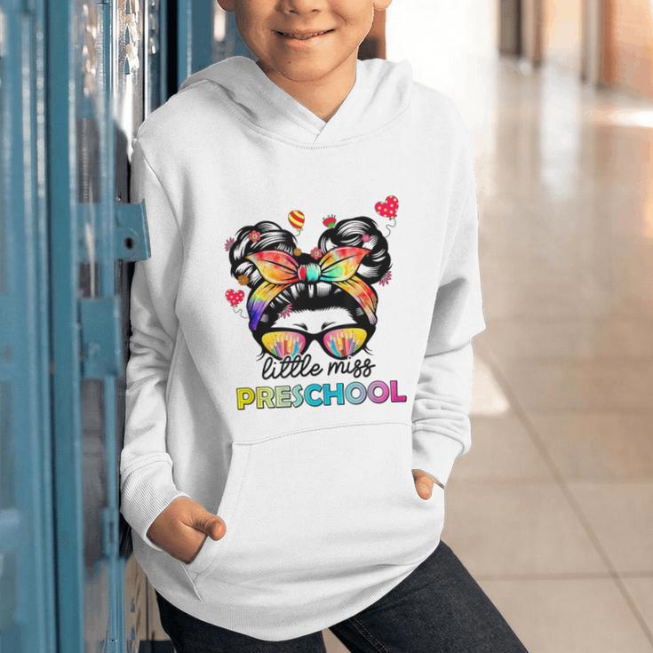 Little Miss Preschool Back To School Messy Kids Girls Graphic Youth Hoodie