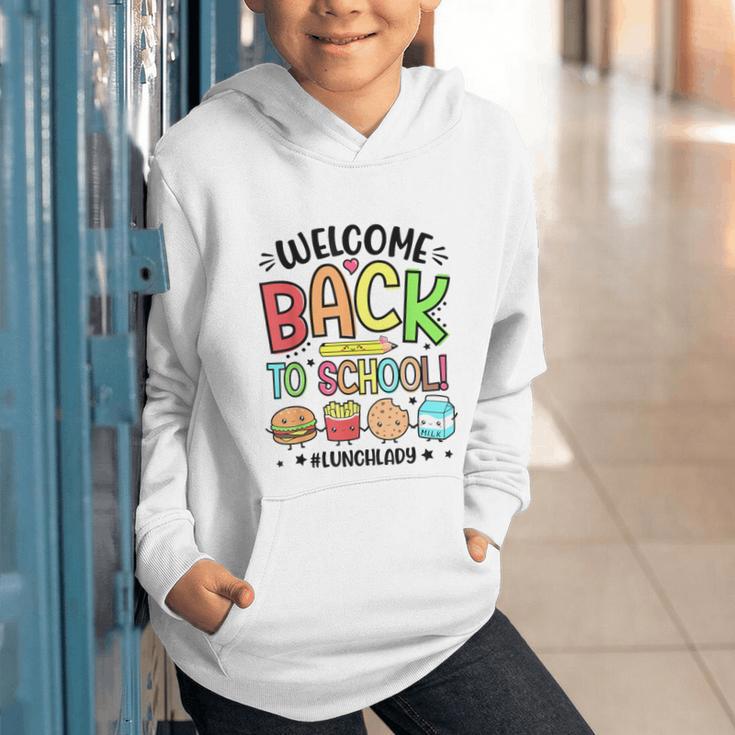 Lunch Lady Welcome Back To School 1st Day Of School Graphic Youth Hoodie Lunch Lady Welcome Back To School 1st Day Of School Graphic Youth Hoodie