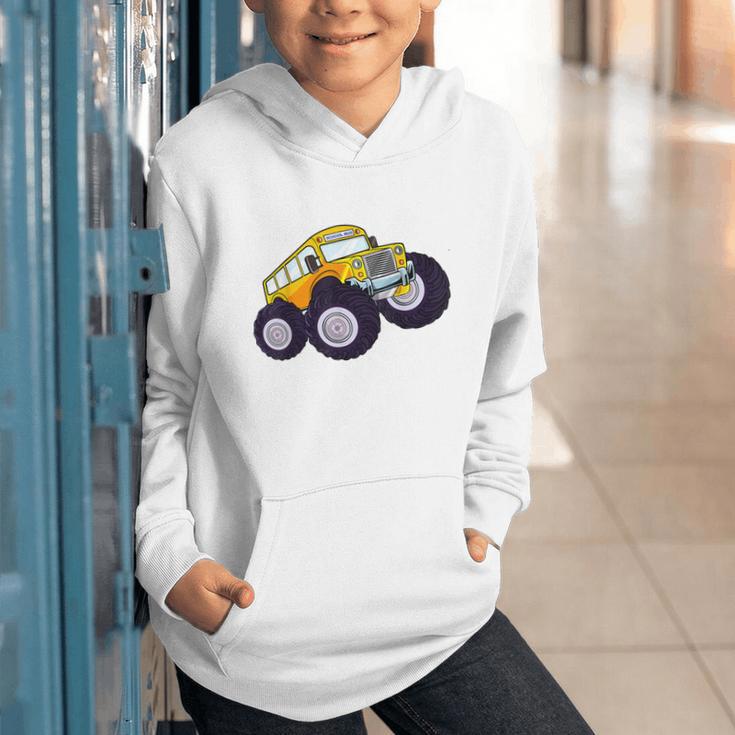 Monster Truck School Bus Yellow Back To School Kids Toddler Graphic Youth Hoodie Monster Truck School Bus Yellow Back To School Kids Toddler Graphic Youth Hoodie