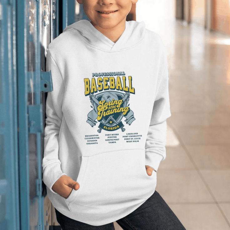 Professional Baseball Spring Training 2026 Florida Cities Graphic Youth Hoodie