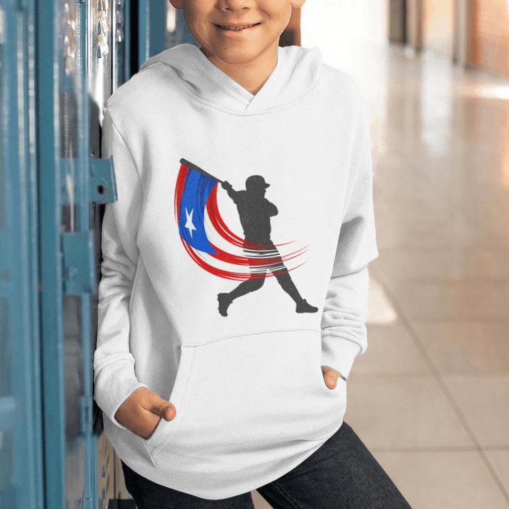 Puerto Rico Baseball Flag Player Boricua Heritage Sports Graphic Youth Hoodie Puerto Rico Baseball Flag Player Boricua Heritage Sports Graphic Youth Hoodie