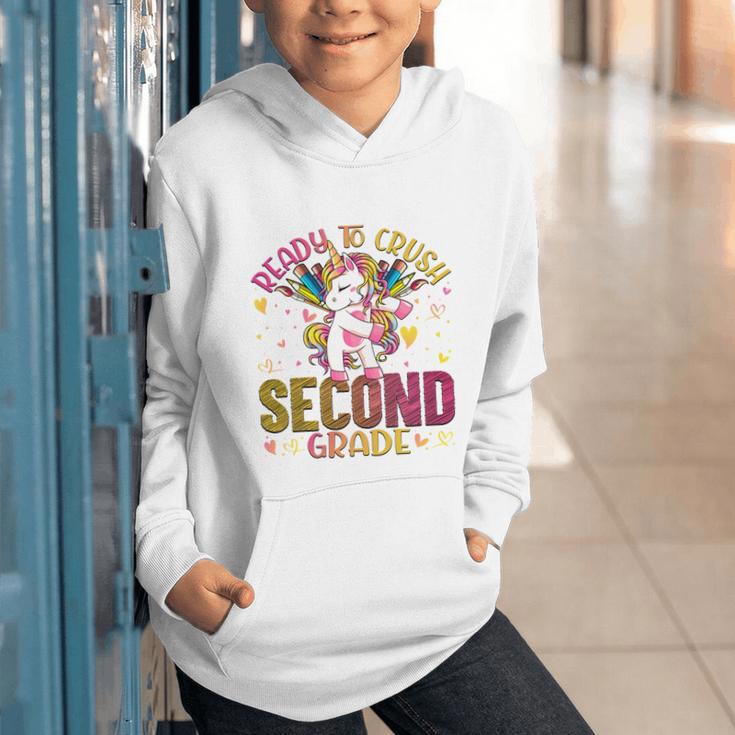Ready To Crush Second 2nd Grade Back To School Unicorn Kids Performance Graphic Youth Hoodie Ready To Crush Second 2nd Grade Back To School Unicorn Kids Performance Graphic Youth Hoodie