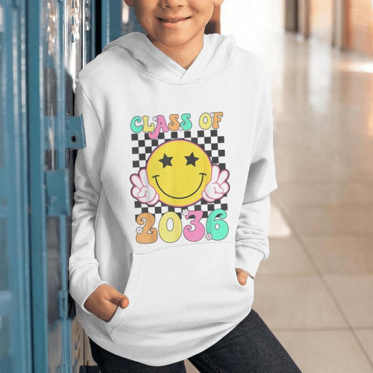 Retro Class Of 2036 Grow With Me Back To School Kindergarten Graphic Youth Hoodie