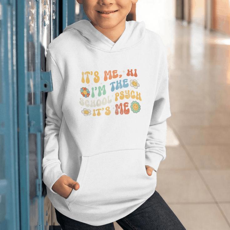 School Psych Psychologist Back To School Groovy Vintage Graphic Youth Hoodie