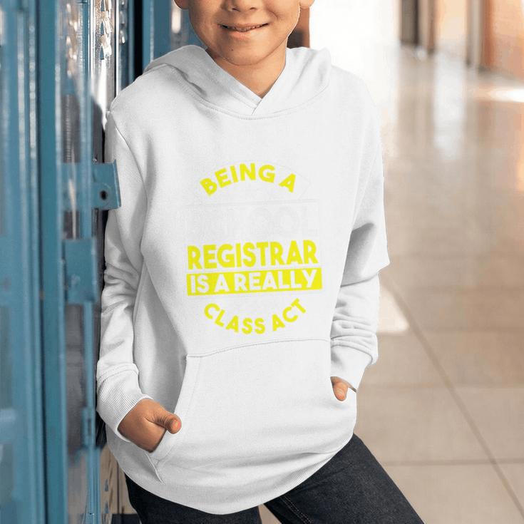 School Registry Student Enrollment Back To School Registrar Premium Graphic Youth Hoodie