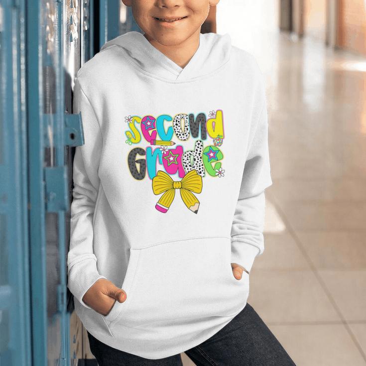Second Grade Coquette Bow First Day Of School Back To School Performance Graphic Youth Hoodie