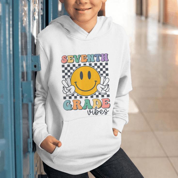 Seventh Grade Vibes Cute Smile Back To School 7th Grade Team Graphic Youth Hoodie