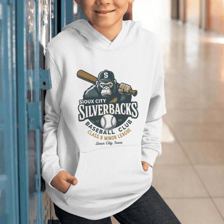 Sioux City Silverbacks Retro Minor League Baseball Graphic Youth Hoodie Sioux City Silverbacks Retro Minor League Baseball Graphic Youth Hoodie