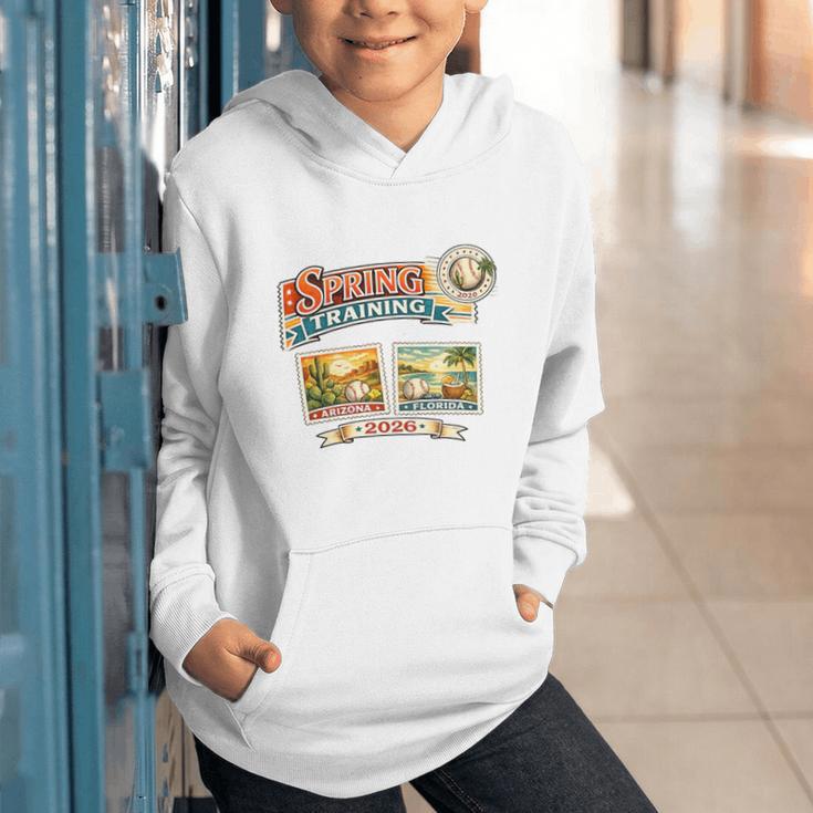 Spring Training 2026 Retro Postcard Baseball Premium Tri-Blend Graphic Youth Hoodie Spring Training 2026 Retro Postcard Baseball Premium Tri-Blend Graphic Youth Hoodie
