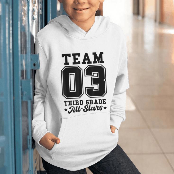 Team 3rd Grade All-Stars Back To School Sports Jersey Graphic Youth Hoodie Team 3rd Grade All-Stars Back To School Sports Jersey Graphic Youth Hoodie