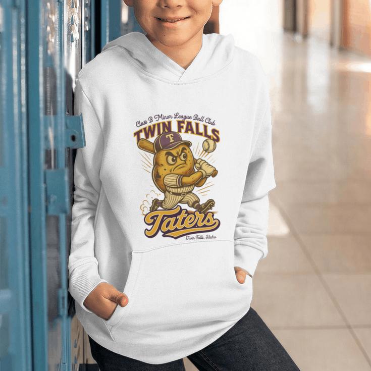 Twin Falls Taters Minor League Baseball Team Graphic Youth Hoodie