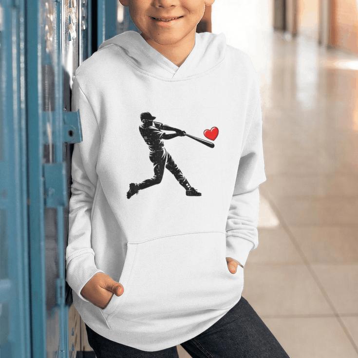 Valentines Day Baseball Batter Silhouette Heart Men Boys Kid Graphic Youth Hoodie Valentines Day Baseball Batter Silhouette Heart Men Boys Kid Graphic Youth Hoodie