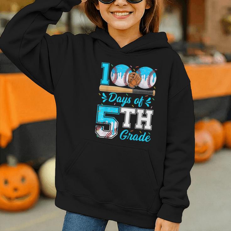 100 Days Of 5th Grade Baseball 100th Day Of School Boys Kids Graphic Youth Hoodie 100 Days Of 5th Grade Baseball 100th Day Of School Boys Kids Graphic Youth Hoodie