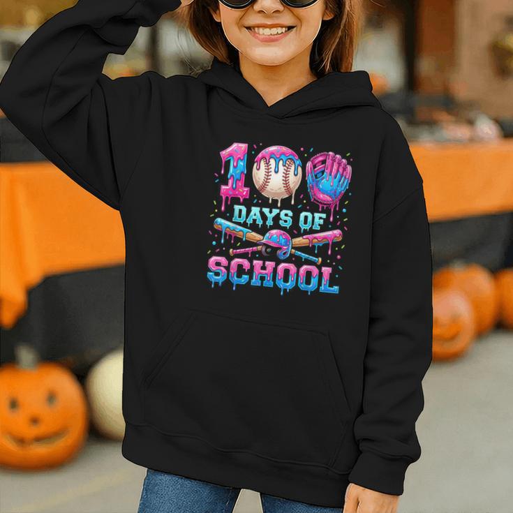 100 Days Of School Baseball Sports Drip Graphic Graphic Youth Hoodie 100 Days Of School Baseball Sports Drip Graphic Graphic Youth Hoodie