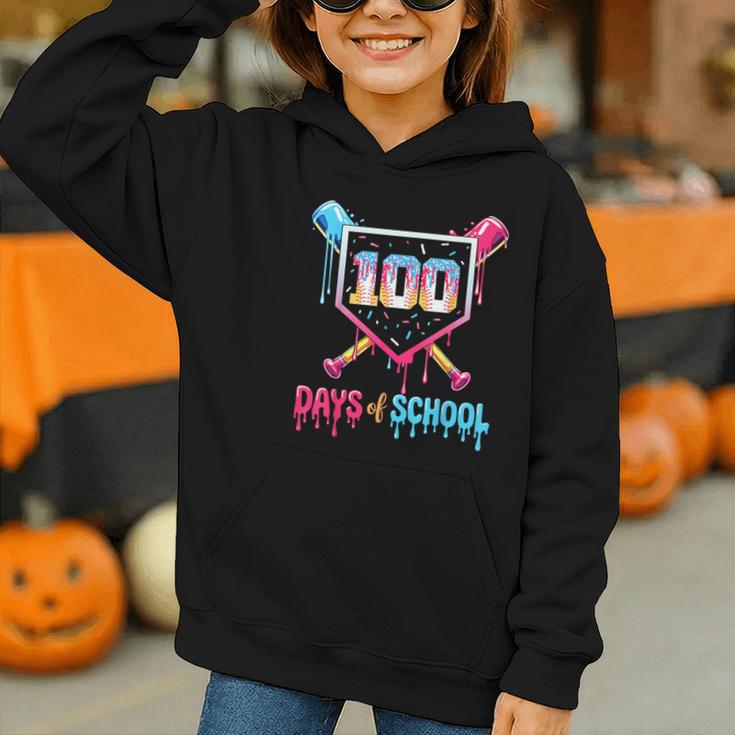 100 Days Of School Ice Cream Drip Baseball 100 Days Smarter Graphic Youth Hoodie 100 Days Of School Ice Cream Drip Baseball 100 Days Smarter Graphic Youth Hoodie