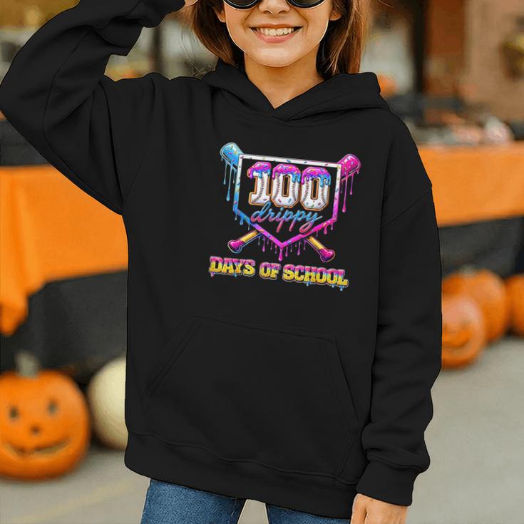 100 Drippy Days Of School Baseball For Boy Kids Graphic Youth Hoodie 100 Drippy Days Of School Baseball For Boy Kids Graphic Youth Hoodie