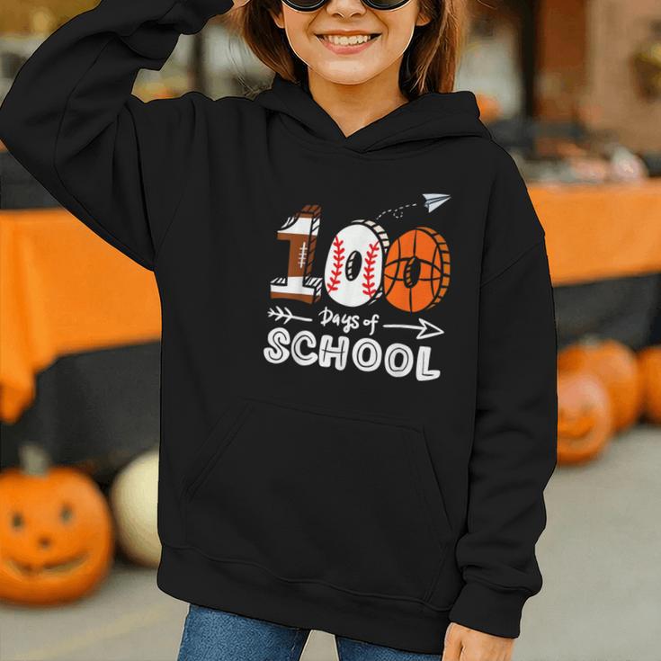 100th Day Of School Basketball Baseball Football Kids Boys Graphic Youth Hoodie 100th Day Of School Basketball Baseball Football Kids Boys Graphic Youth Hoodie