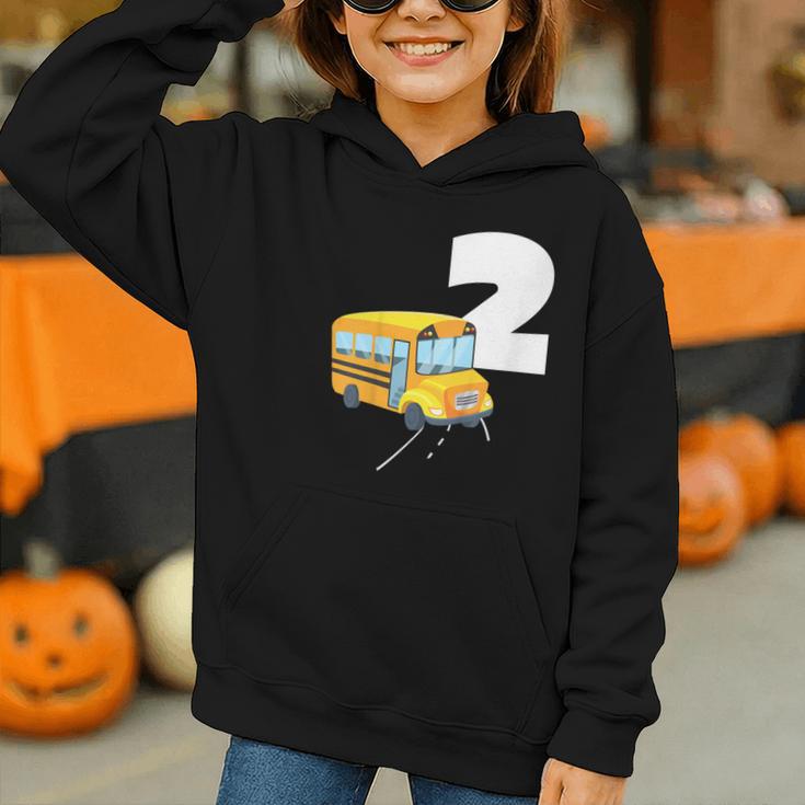 2nd Birthday School Bus Kids Back To School Themes Party Graphic Youth Hoodie 2nd Birthday School Bus Kids Back To School Themes Party Graphic Youth Hoodie