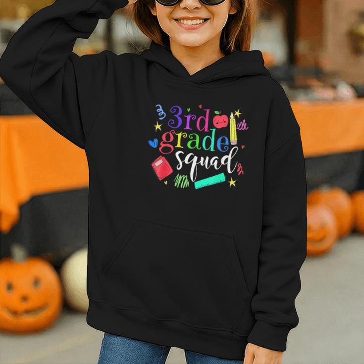 3rd Grade Squad Back To School Team Third Grade Graphic Youth Hoodie