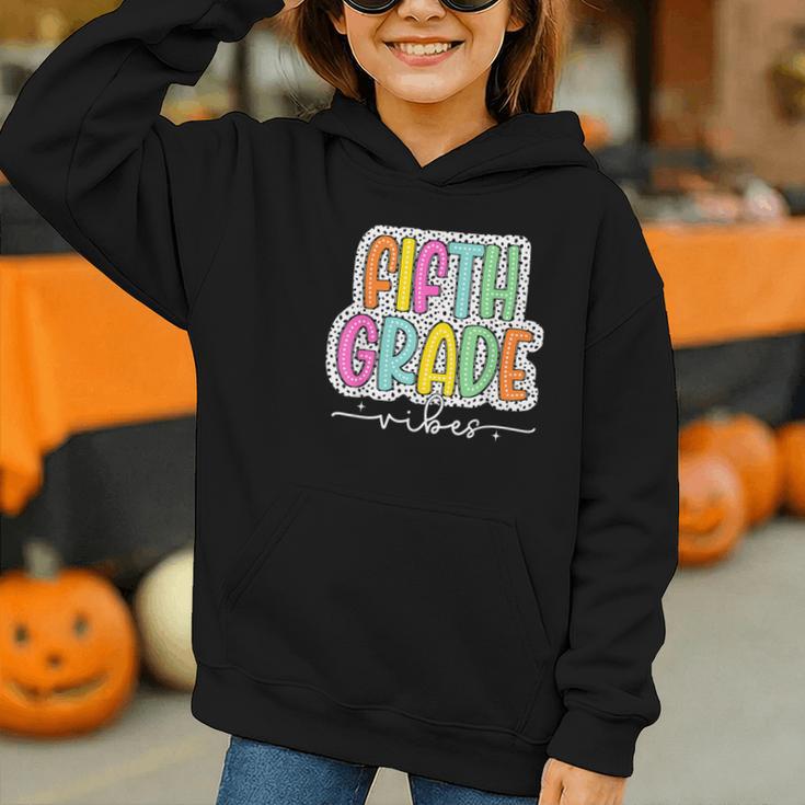 5th Fifth Grade Vibes Back To School Dalmatian Dots Graphic Youth Hoodie 5th Fifth Grade Vibes Back To School Dalmatian Dots Graphic Youth Hoodie