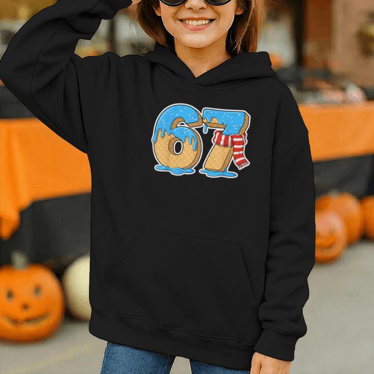 67 Ice Cream Drip Six Seven Baseball Drip 67 Boys Meme Graphic Youth Hoodie