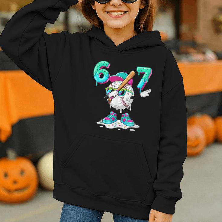 67 Meme Six Seven 6 7 Meme Dab Baseball Ice Cream Drip Graphic Youth Hoodie 67 Meme Six Seven 6 7 Meme Dab Baseball Ice Cream Drip Graphic Youth Hoodie
