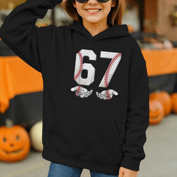 67 Six Seven Number 6 7 Meme Baseball Six Seven For Boys Men Graphic Youth Hoodie 67 Six Seven Number 6 7 Meme Baseball Six Seven For Boys Men Graphic Youth Hoodie