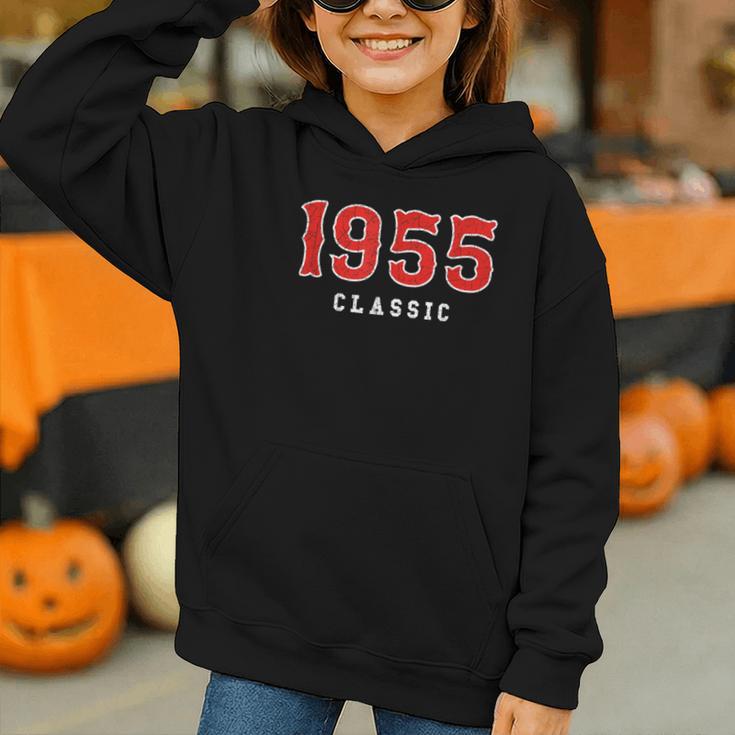 70 Year Old 1955 Classic Baseball Fan 70th Birthday Graphic Youth Hoodie