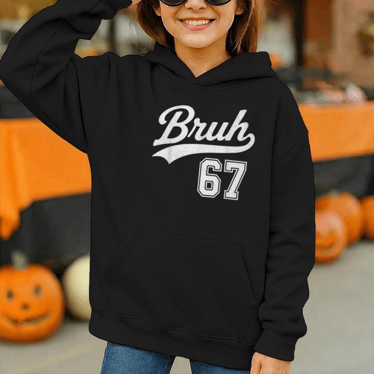 Baseball 6 7 Bruh Number 67 Six Seven Meme Boys Kids Graphic Youth Hoodie Baseball 6 7 Bruh Number 67 Six Seven Meme Boys Kids Graphic Youth Hoodie