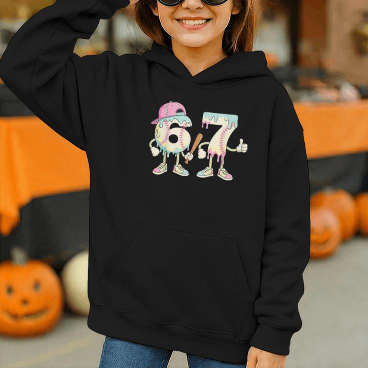 Baseball 67 Dripping Six Seven Drip Meme Ice Cream Boy Graphic Youth Hoodie Baseball 67 Dripping Six Seven Drip Meme Ice Cream Boy Graphic Youth Hoodie