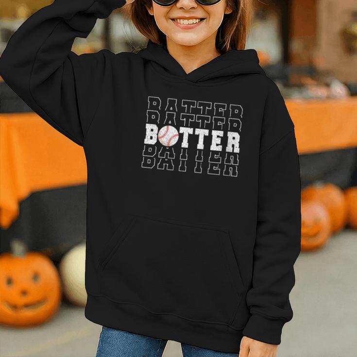 Baseball Batter Team Player Sport Lover Family Friends Fans Graphic Youth Hoodie