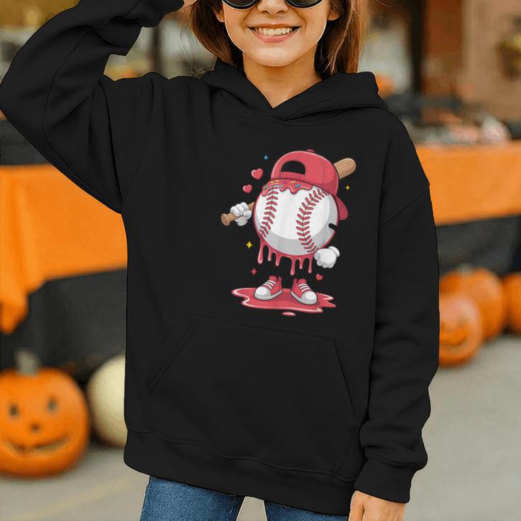 Baseball Drip Icecream Boy Kids Valentine Graphic Youth Hoodie Baseball Drip Icecream Boy Kids Valentine Graphic Youth Hoodie