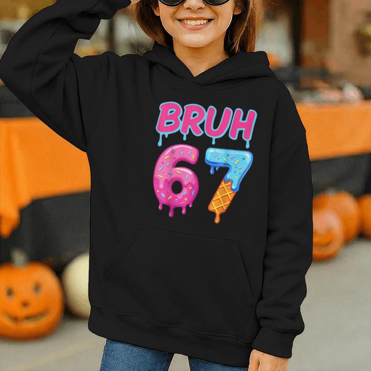 Baseball Ice Cream Drip Number 67 Player Or 67th Birthday Graphic Youth Hoodie Baseball Ice Cream Drip Number 67 Player Or 67th Birthday Graphic Youth Hoodie